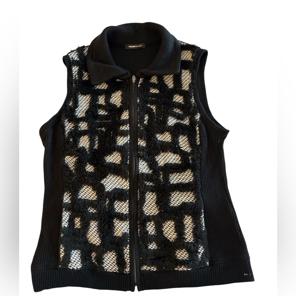 Frank Walder Black and White Women's Vest Size 12